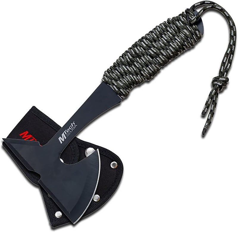 MTECH USA MT-600 Series Axe, Black Blade, Pakkawood Handle, 9 Inches Overall - Image 1